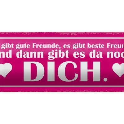 Blechschild Spruch 27x10cm es gibt beste Freunde und DICH Dekoration