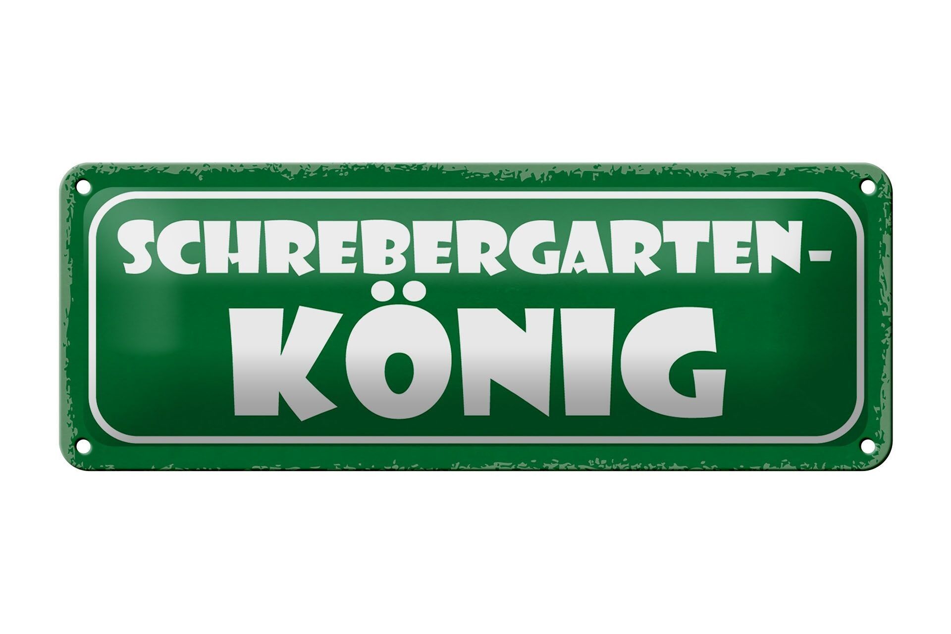 Tin sign saying 27x10cm allotment garden king grill decoration