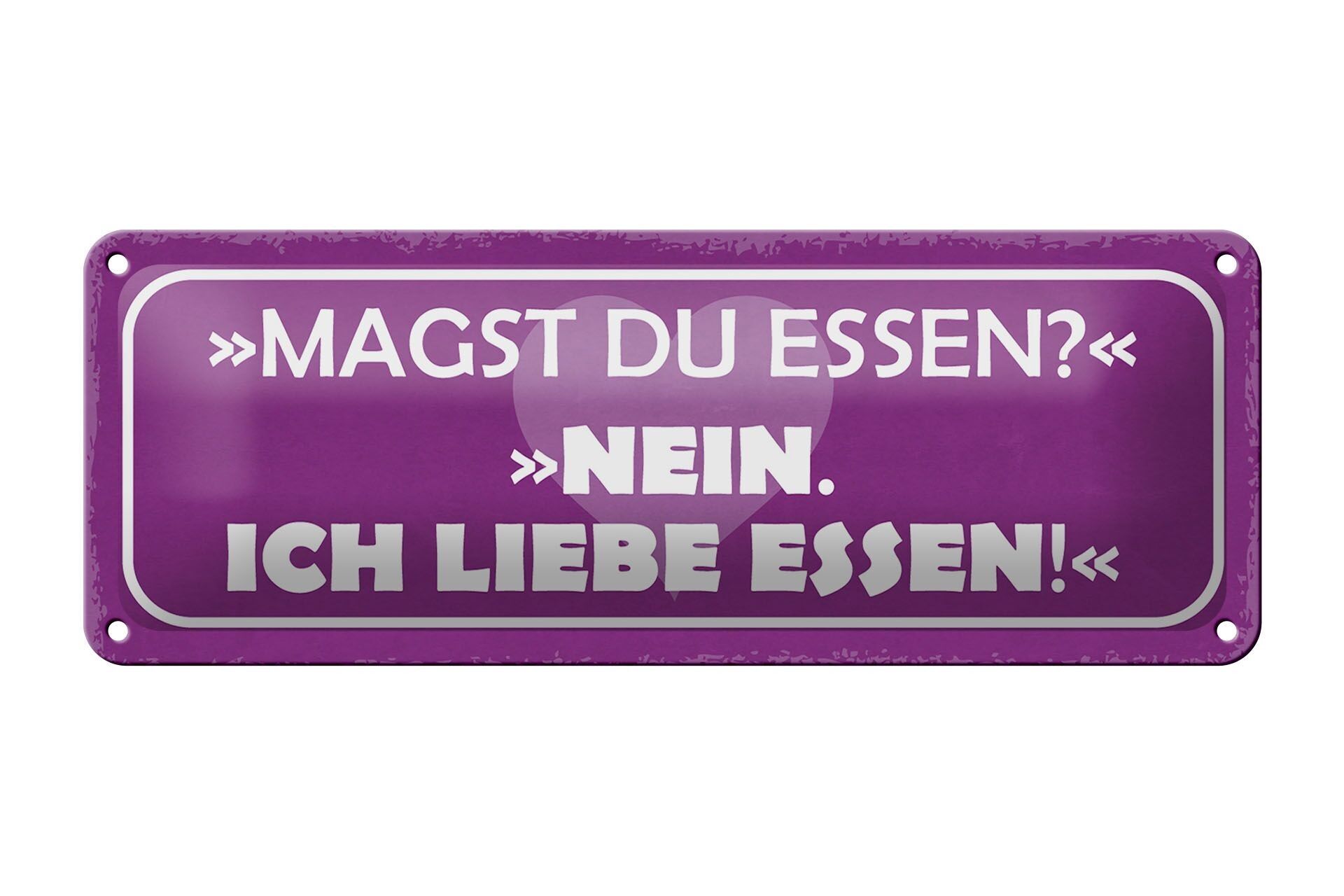 Tin sign saying 27x10cm do you like food no I love decoration