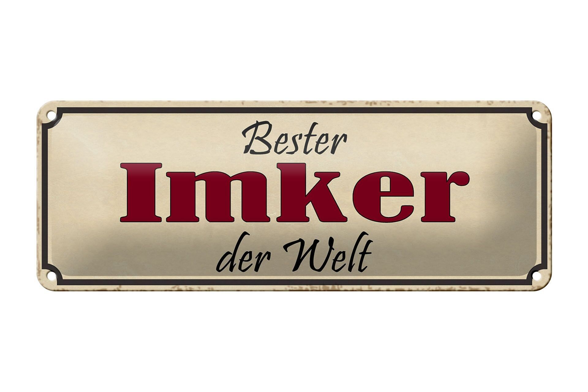 Targa in metallo con scritta "miglior apicoltore del mondo" 27 x 10 cm, decorazione miele