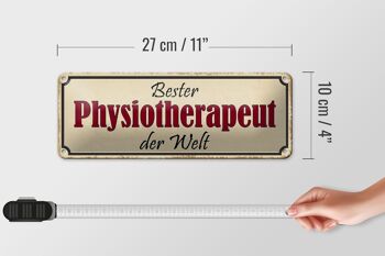 Plaque en étain disant 27x10cm, décoration du meilleur physiothérapeute du monde 4