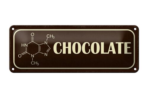 Blechschild Spruch 27x10cm Formel Chocolate Schokolade Dekoration