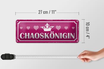 Signe en étain note 27x10cm, décoration de couronne de cœur de reine du chaos 4