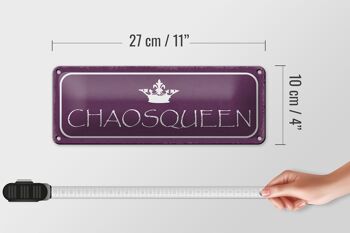 Signe en étain note 27x10cm, décoration de reine de la couronne Chaosqueen 4