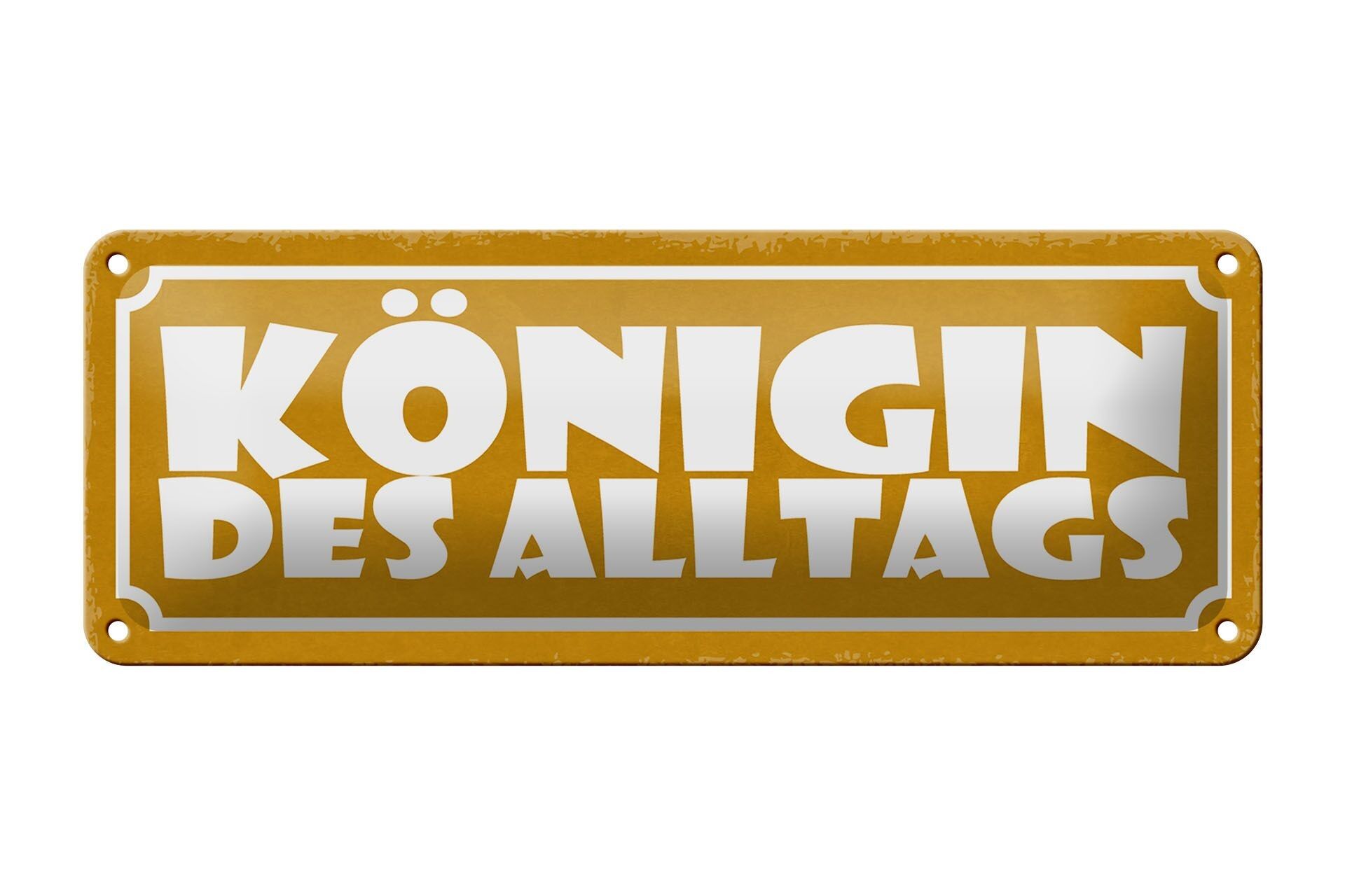 Targa in metallo nota 27x10 cm Regina della decorazione quotidiana