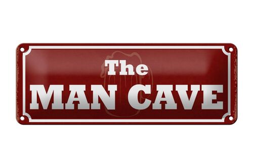 Blechschild Hinweis 27x10 cm the man cave Männer Bier Dekoration