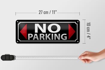 Panneau d'avertissement en étain 27x10cm, décoration de Parking interdit 4