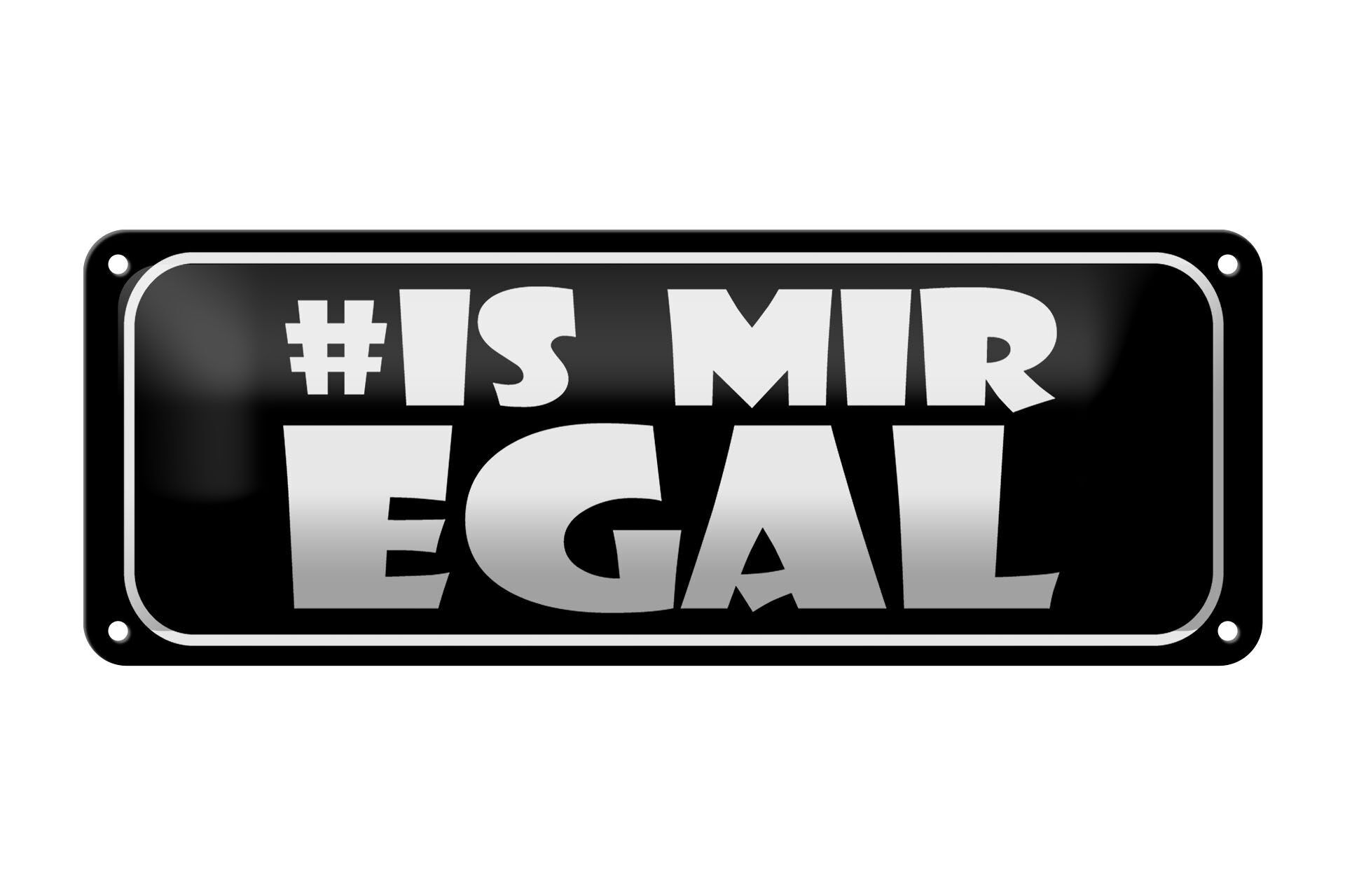 Targa in metallo con scritta 27x10 cm # Non mi interessa la decorazione