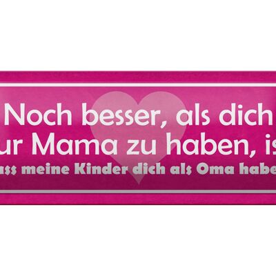 Targa in metallo con scritta "You To Mom Children" 27x10 cm come decorazione per la nonna