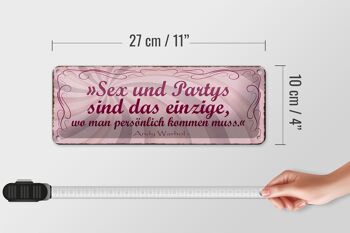 Panneau en étain indiquant que la fête sexuelle doit venir personnellement, décoration 27x10cm 4