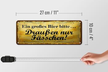 Plaque en étain disant 27x10cm une grosse bière s'il vous plaît décoration 4