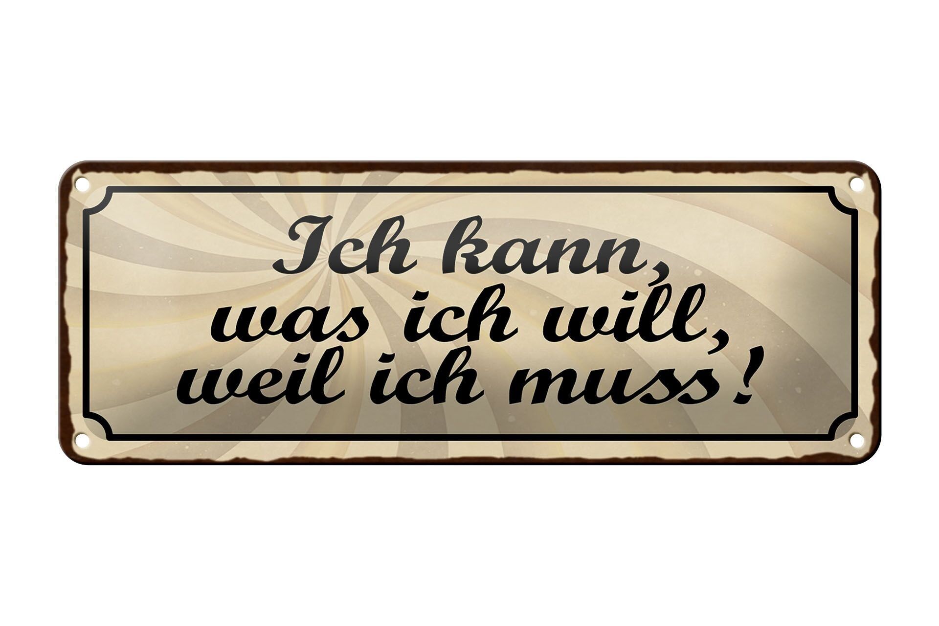 Targa in metallo con scritta 27x10 cm Posso fare quello che voglio perché devo decorare