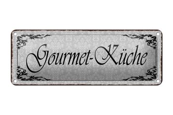 Plaque en tôle note 27x10cm Gourmet - décoration gourmande cuisine 1