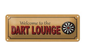Plaque en tôle note 27x10cm bienvenue à la décoration Dart Lounge 1