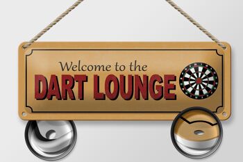 Plaque en tôle note 27x10cm bienvenue à la décoration Dart Lounge 2