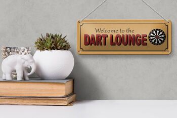 Plaque en tôle note 27x10cm bienvenue à la décoration Dart Lounge 3