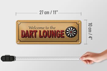Plaque en tôle note 27x10cm bienvenue à la décoration Dart Lounge 4