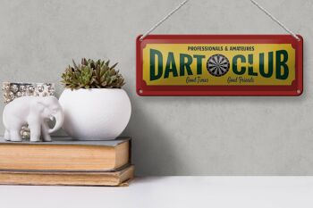 Avis en tôle 27x10cm, décoration amateur du Dart Club professionnels 3