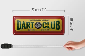 Avis en tôle 27x10cm, décoration amateur du Dart Club professionnels 4