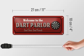 Plaque en tôle note 27x10cm bienvenue à la décoration DART PARLOR 4