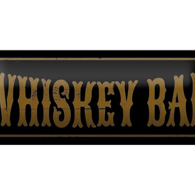 Cartel de chapa nota 27x10cm decoración de bar de whisky