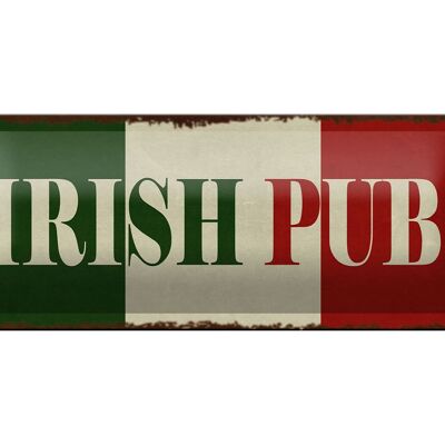 Cartel de chapa aviso 27x10cm pub irlandés decoración pub