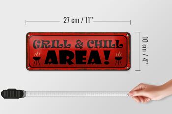 Panneau en étain disant 27x10cm, décoration de grill pour zone de refroidissement 4