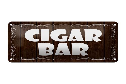 Blechschild Spruch 27x10cm Cigar Bar Zigarrenbar Dekoration