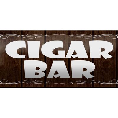 Targa in metallo con scritta "Cigar Bar" 27x10 cm, decorazione per cigar bar