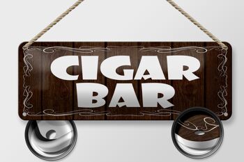 Panneau en étain disant 27x10cm, décoration de bar à cigares 2