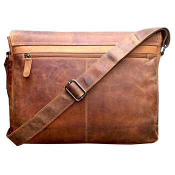 Leo Sac à bandoulière pour femme Grand sac à bandoulière pour homme Sac pour ordinateur portable 15,6" 20