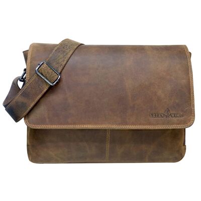 Bram College Bag Sac à bandoulière en cuir pour homme et femme pour ordinateur portable 13,3 pouces