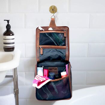 Trousse de toilette Gerd pour accrocher le sac cosmétique pour femmes en cuir pour hommes 9