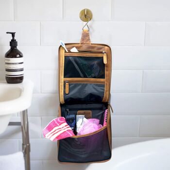 Trousse de toilette Gerd pour accrocher le sac cosmétique pour femmes en cuir pour hommes 16