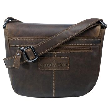 Lea Sac en cuir pour femme Petit sac à bandoulière en cuir marron 9