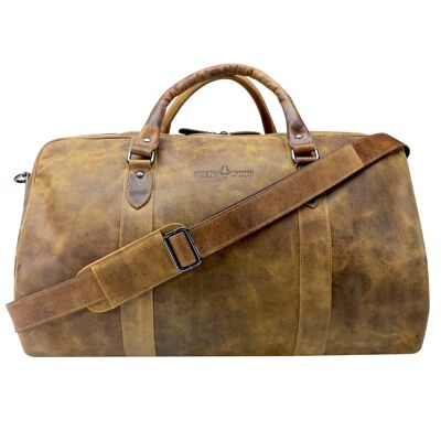 Jacob Weekender Men's Leather Holdall Women's Duffle Bag Large