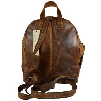 Lena Small Backpack Ladies City Backpack Sac à dos en cuir Rouge 7