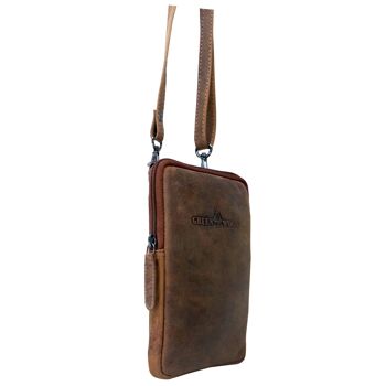 Oli étui pour téléphone portable sac à bandoulière pour smartphone à accrocher en cuir 10