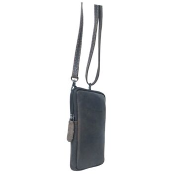 Oli étui pour téléphone portable sac à bandoulière pour smartphone à accrocher en cuir 15