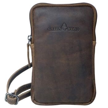Oli étui pour téléphone portable sac à bandoulière pour smartphone à accrocher en cuir 21
