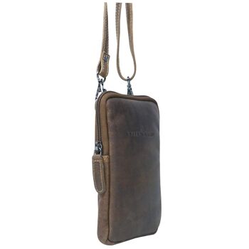 Oli étui pour téléphone portable sac à bandoulière pour smartphone à accrocher en cuir 25