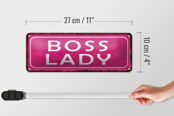 Signe en étain note 27x10cm, décoration Boss Lady 4