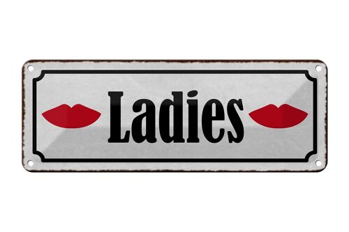 Blechschild Hinweis 27x10cm Ladies Dekoration