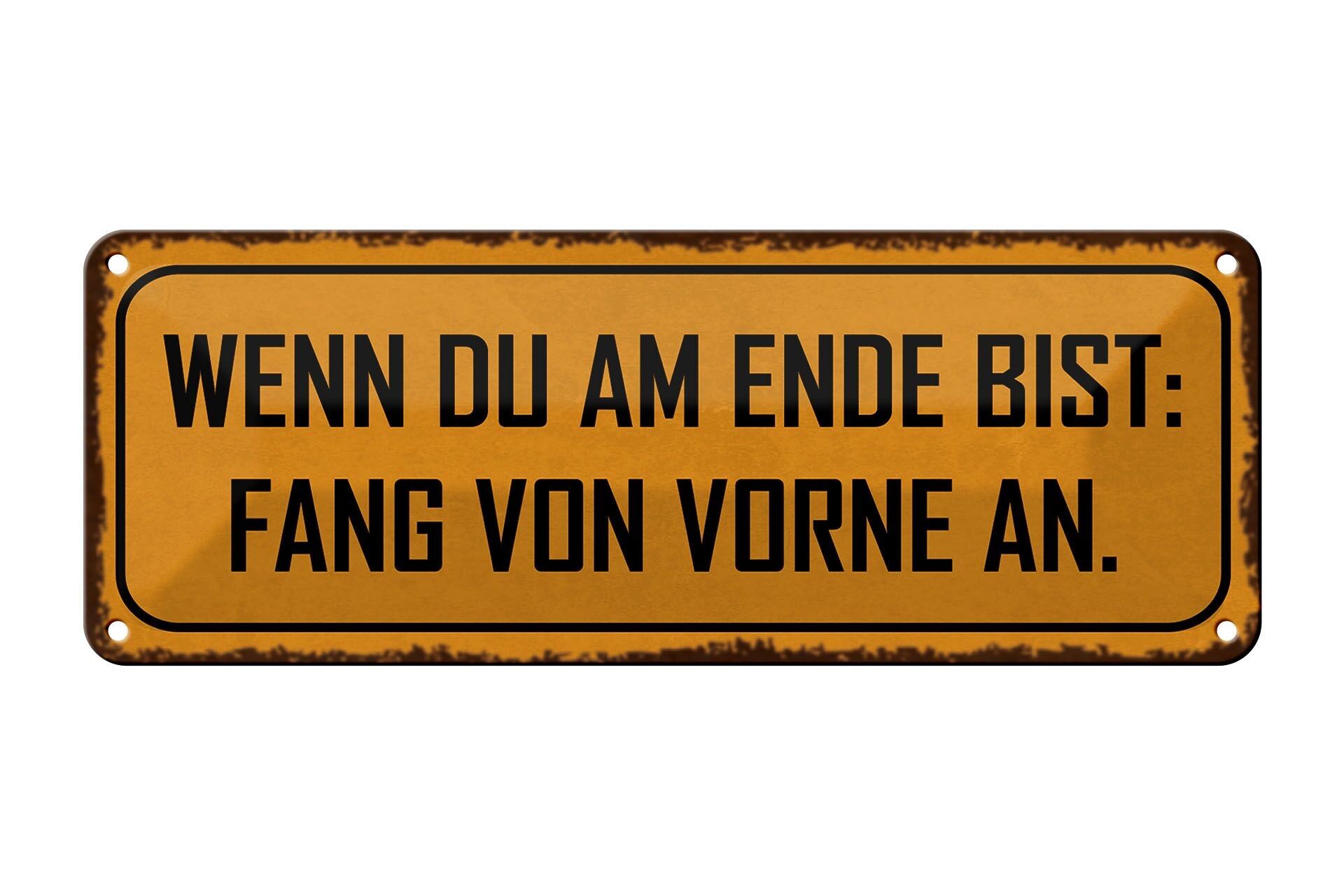 Targa in metallo con scritta 27x10 cm se alla fine inizia dalla decorazione anteriore