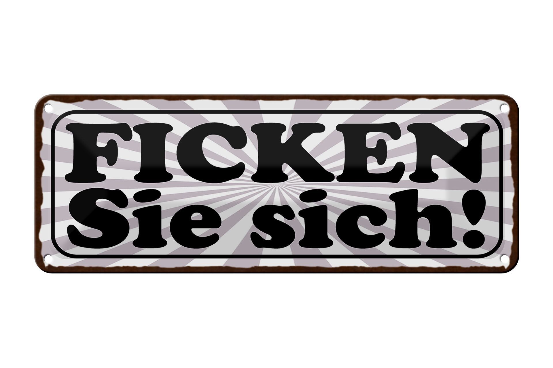 Targa in metallo con scritta "Fanculo, sii te stesso" 27x10 cm