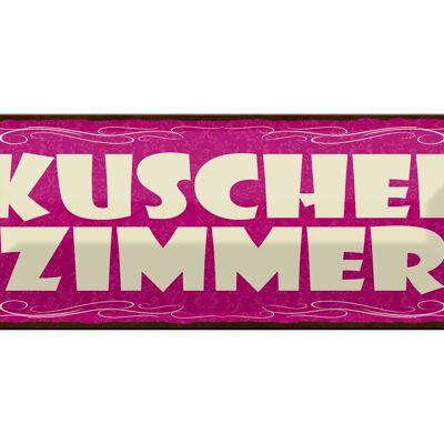 Blechschild HInweis 27x10cm Kuschelzimmer Dekoration