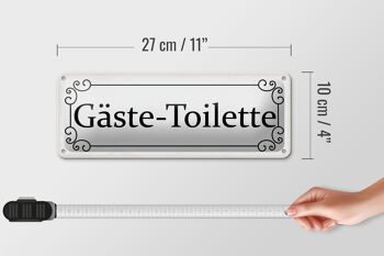 Signe en étain note 27x10cm, décoration de toilettes invités 4