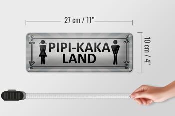 Plaque en tôle note 27x10cm décoration toilettes campagne Pipi-Kaka 4