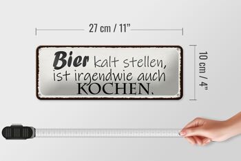 Panneau en étain disant 27x10cm gardez la bière froide également comme décoration de cuisine 4