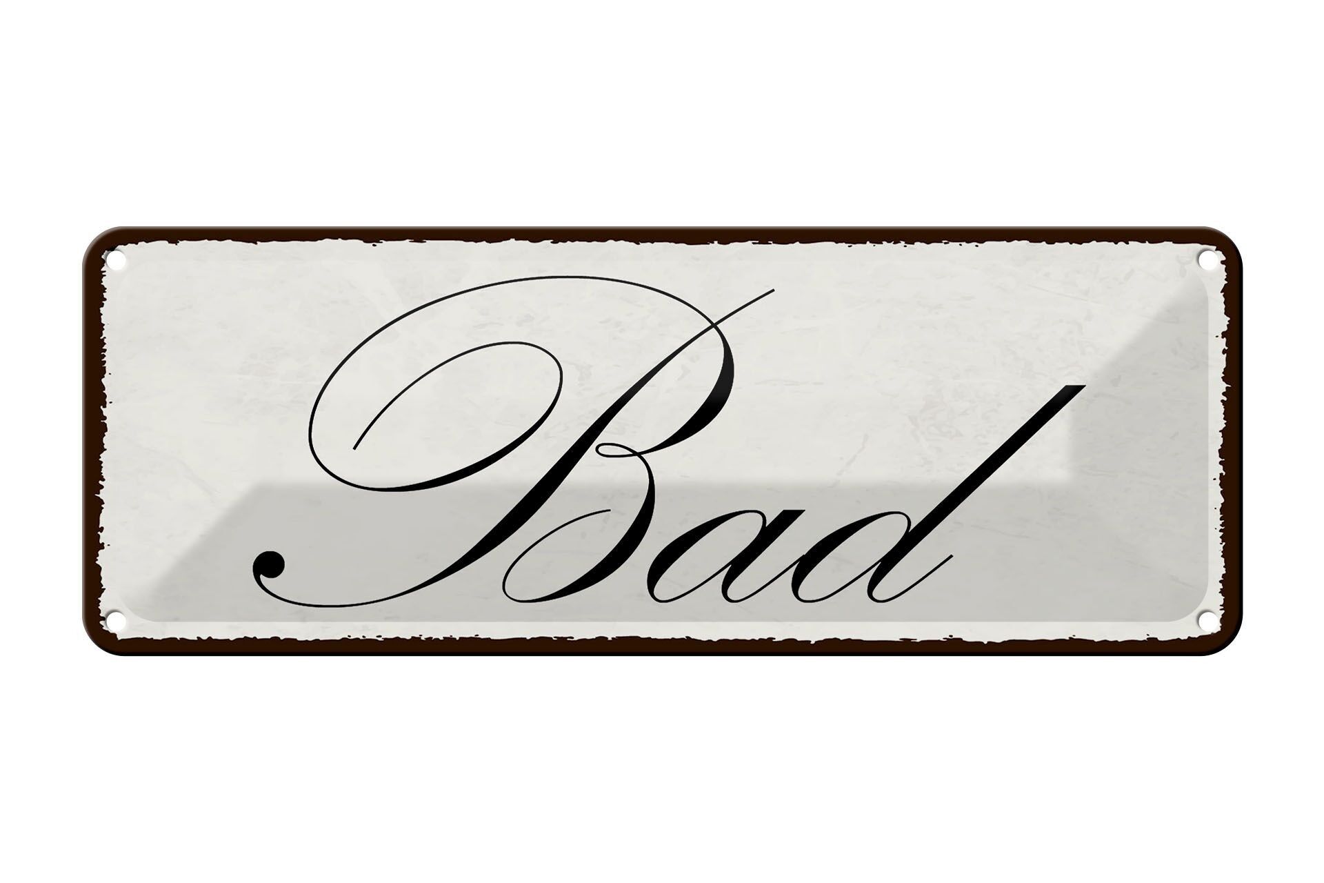 Targa in metallo nota 27x10 cm decorazione bagno